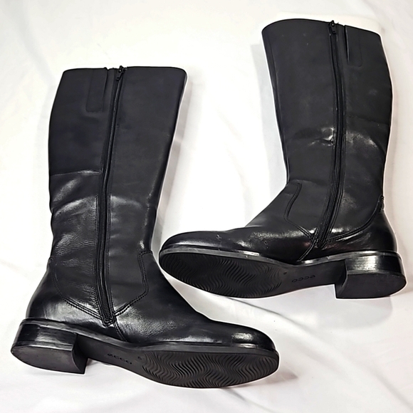 ECCO Hobart Womens Black High Riding Boots Size 9/9.5 (40) - Picture 3 of 7